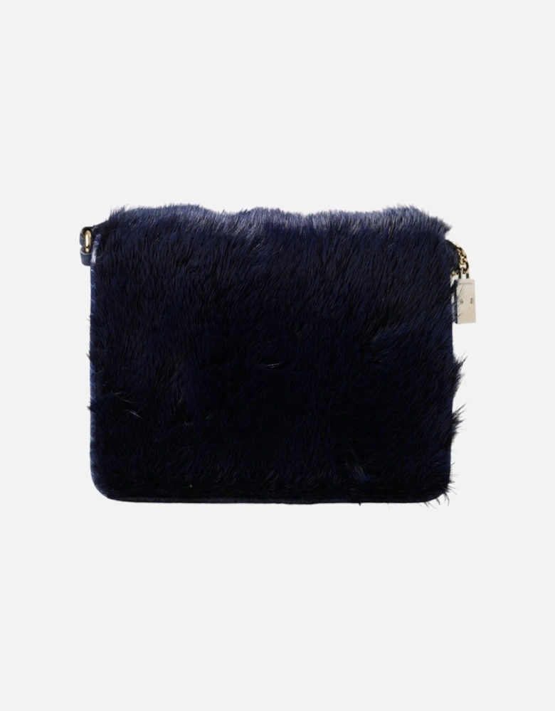 Dark Blue Fur Ayers Lily Twist Crossbody Shoulder Bag Women Crossbody