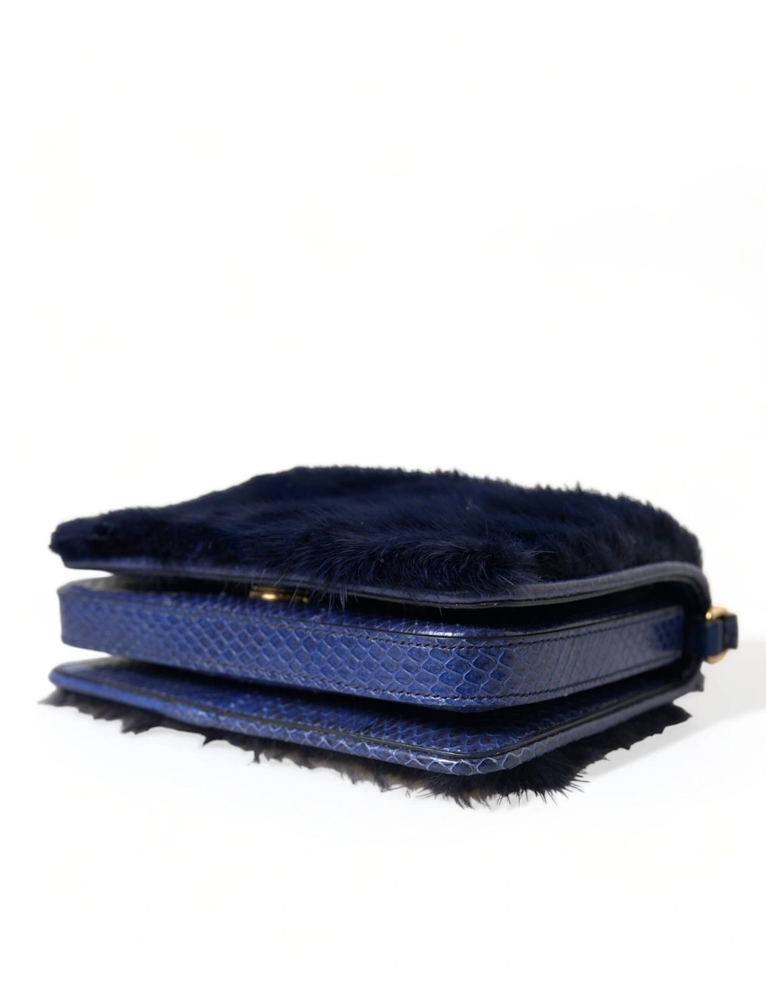 Dark Blue Fur Ayers Lily Twist Crossbody Shoulder Bag Women Crossbody