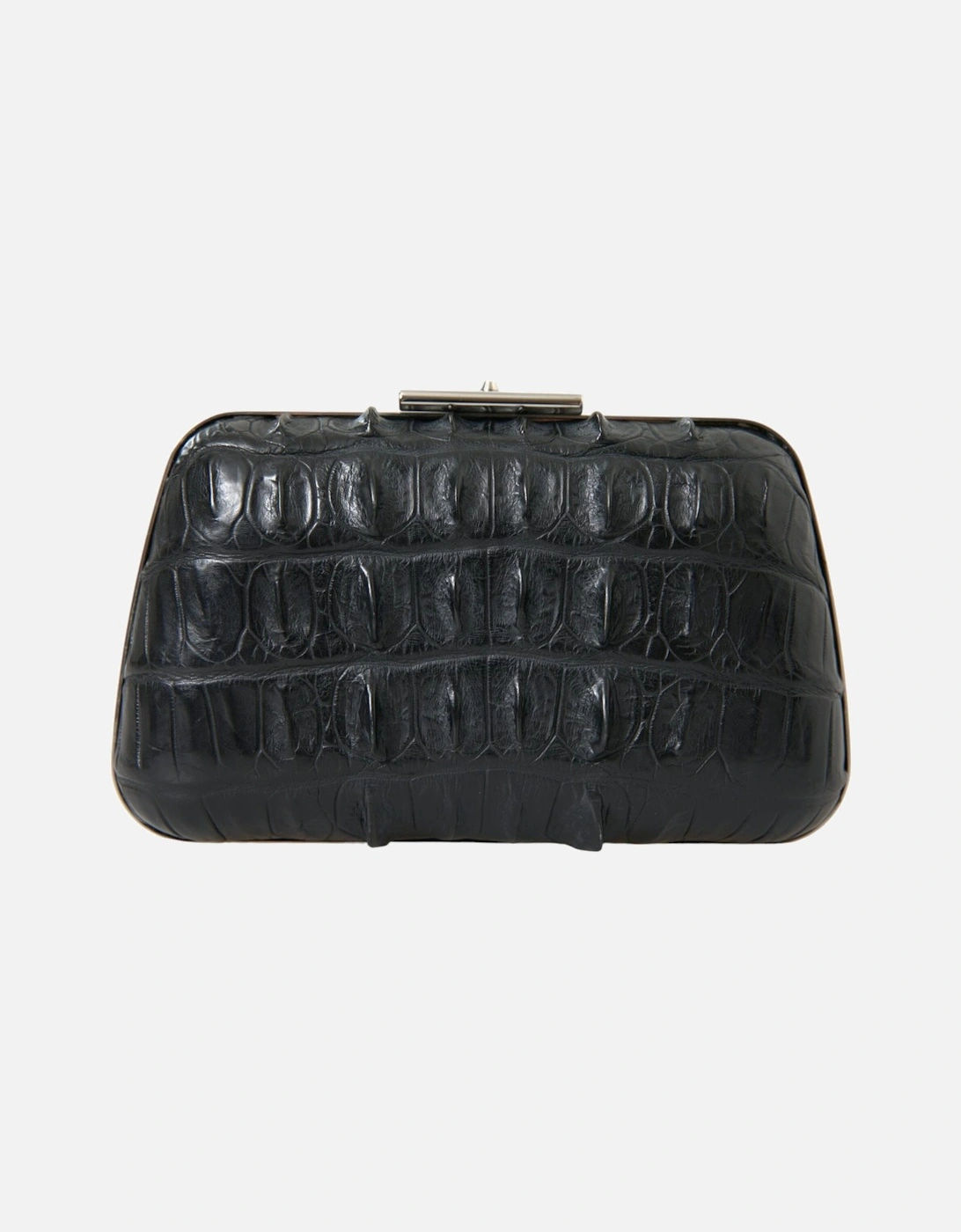 Elegant Crocodile Leather Evening Clutch Women - Black Crossbody Bags