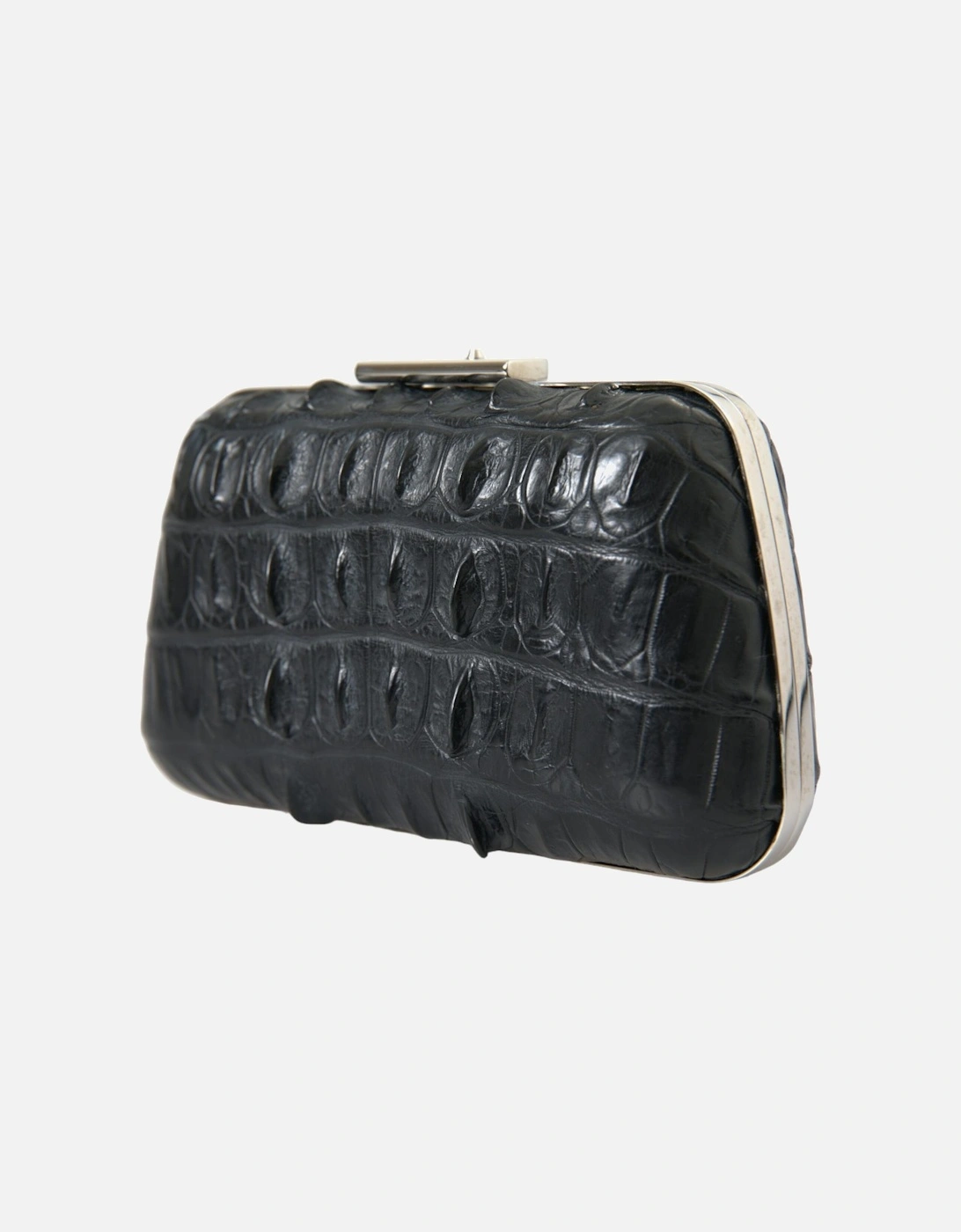 Elegant Crocodile Leather Evening Clutch Women - Black Crossbody Bags