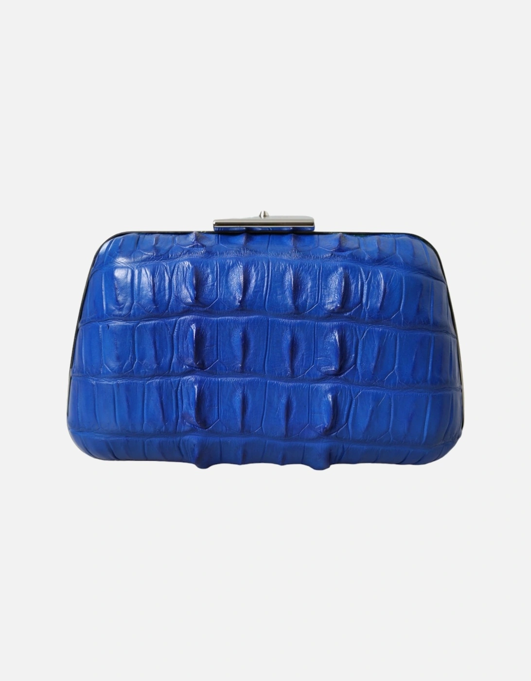 Electric Blue Crocodile Skin Clutch Women Crossbody Bags