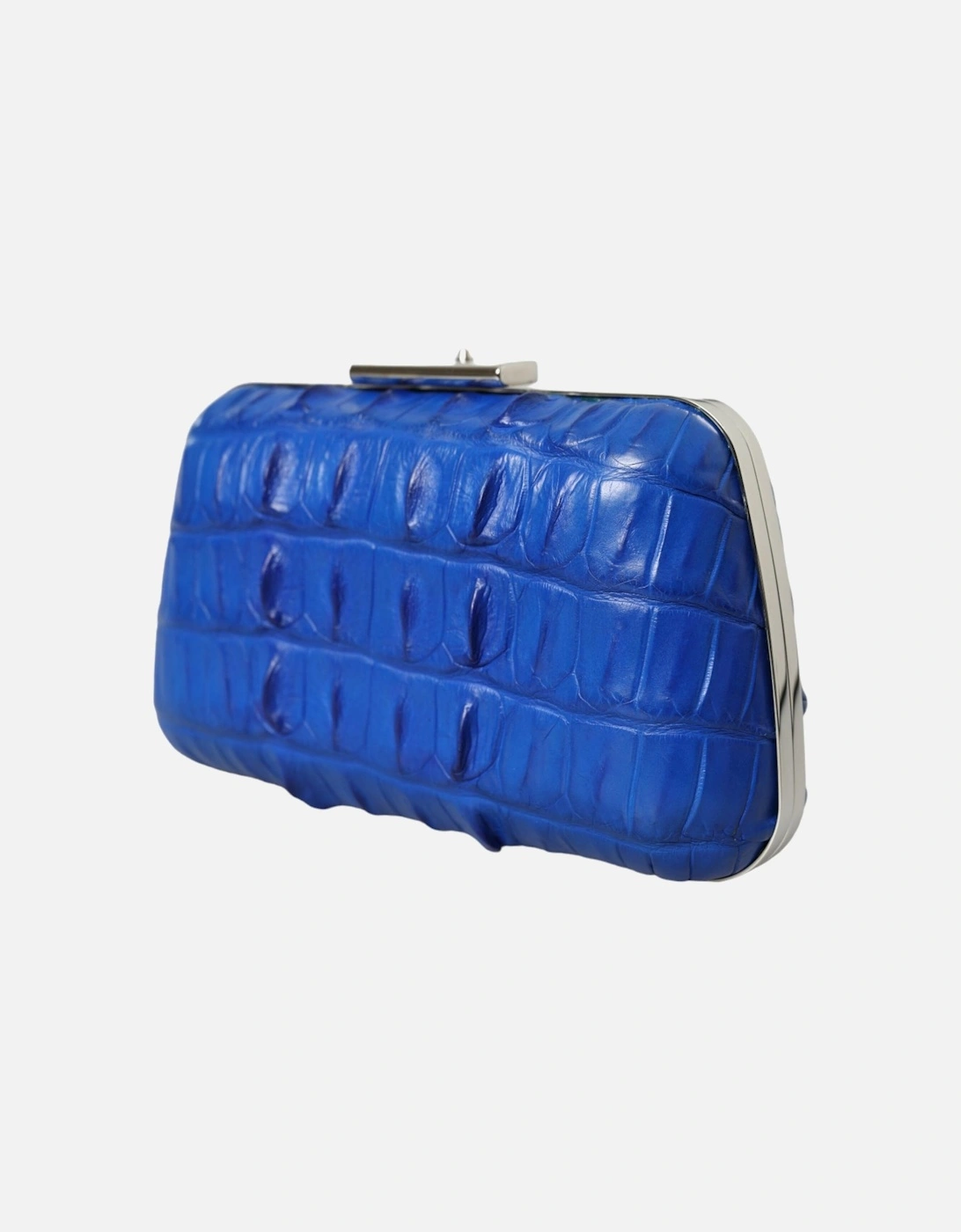 Electric Blue Crocodile Skin Clutch Women Crossbody Bags