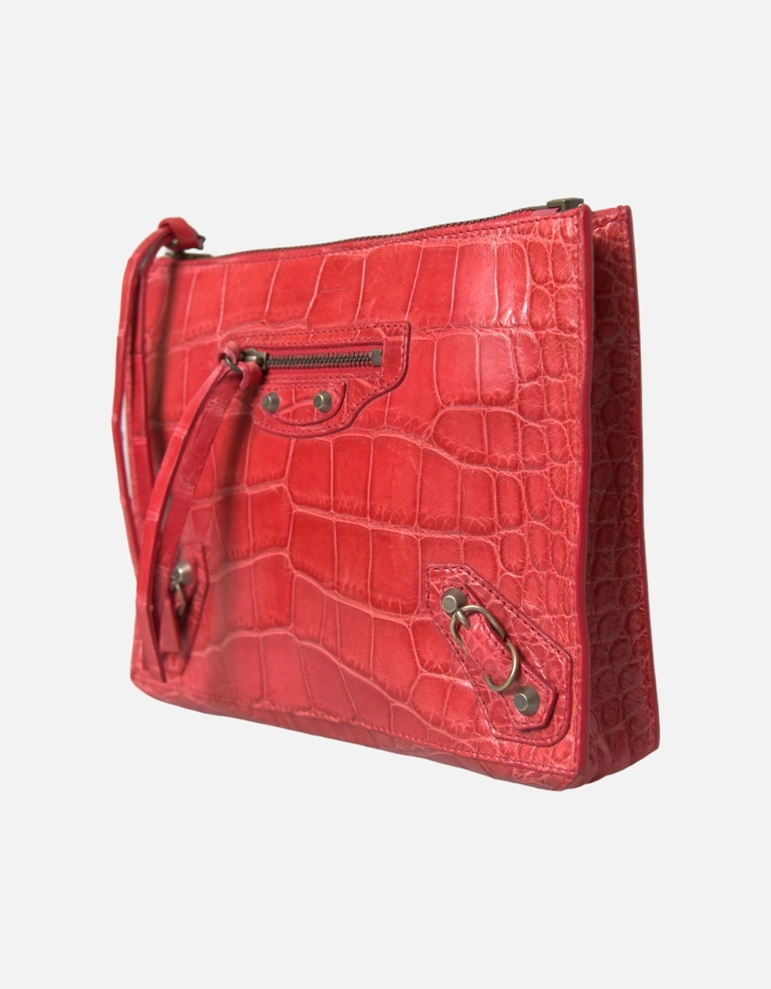 Exotic Red Alligator Leather Clutch Women Clutch Bags