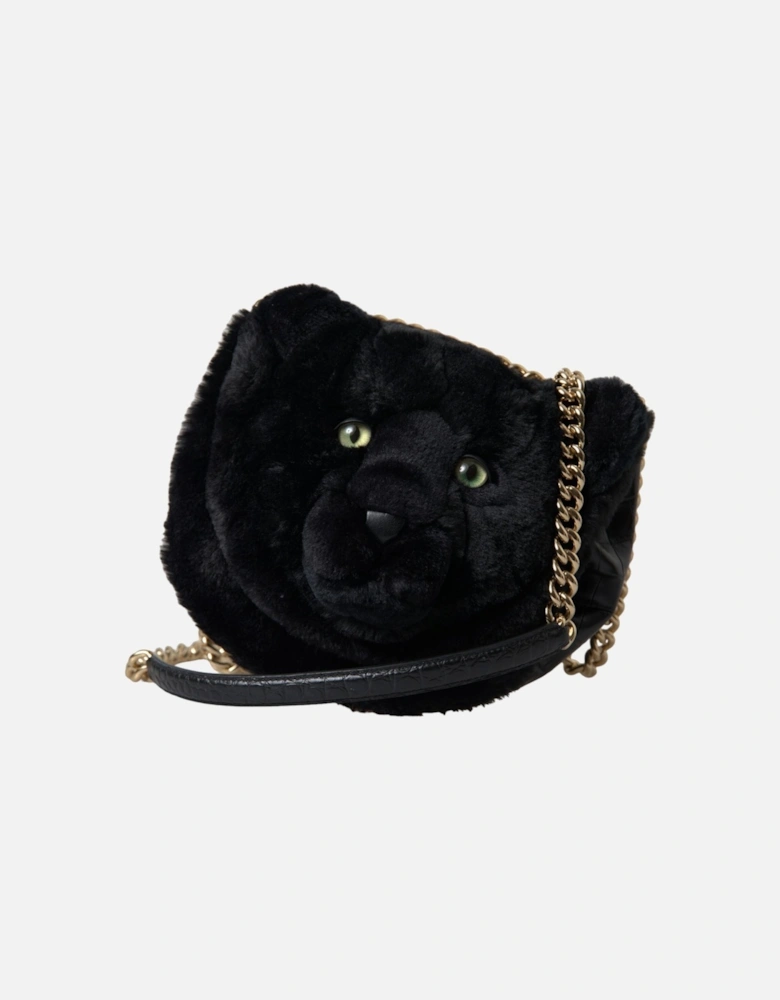 Black Faux Fur Leather DG Millennials Panther Bag Women Crossbody Bags