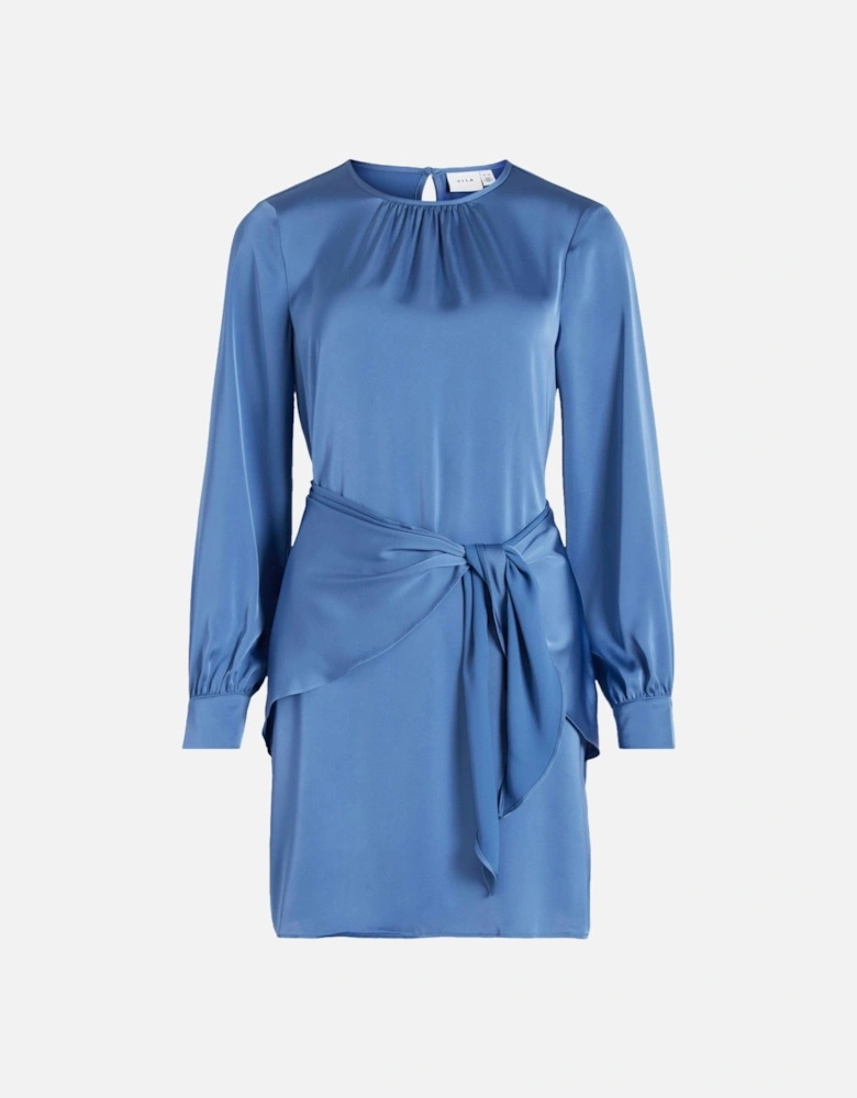 Mini Dress TieWaist Style Women - Light Blue Dresses