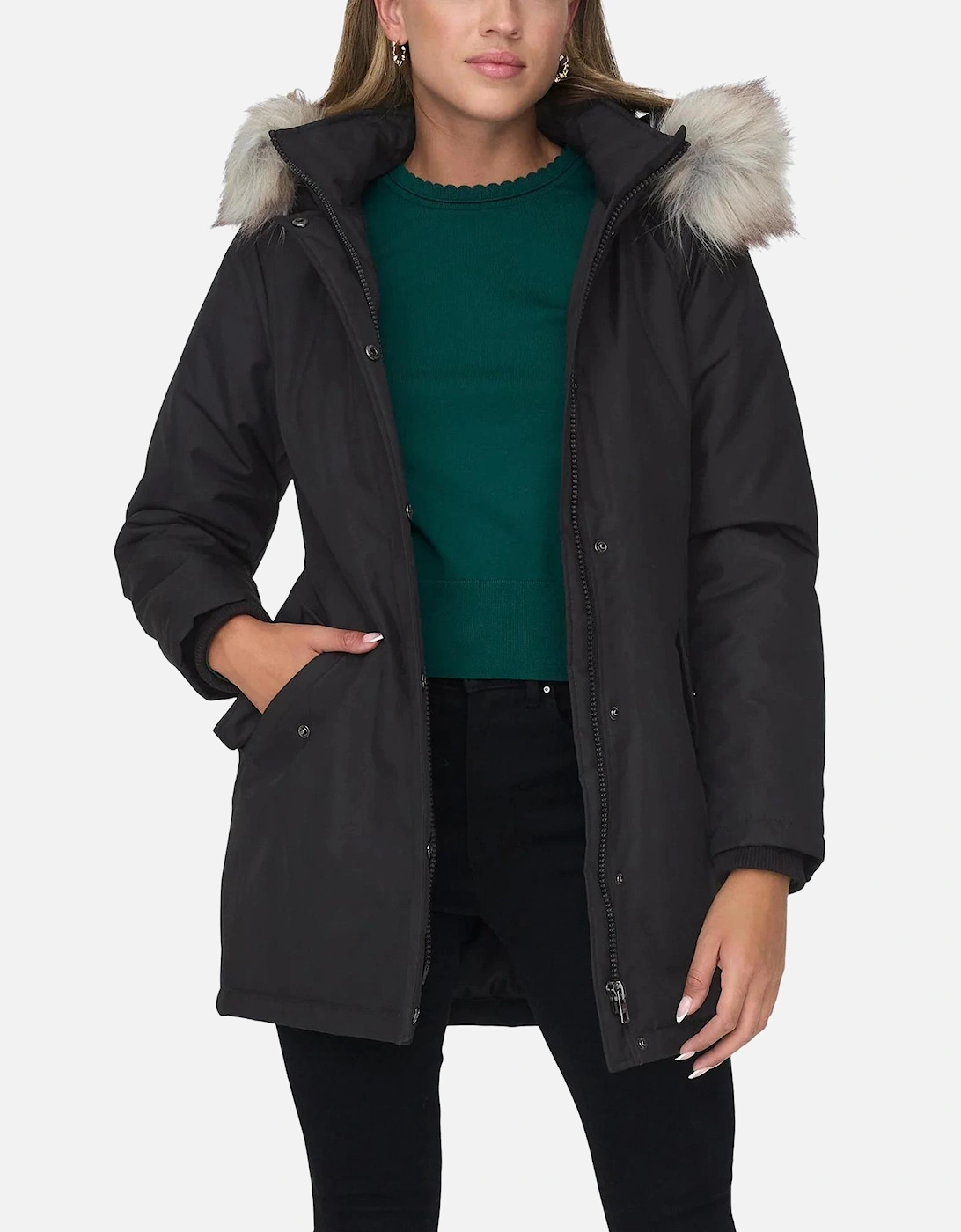 Winter Parka Coat Model ONLMARGOT Women - Black Jackets
