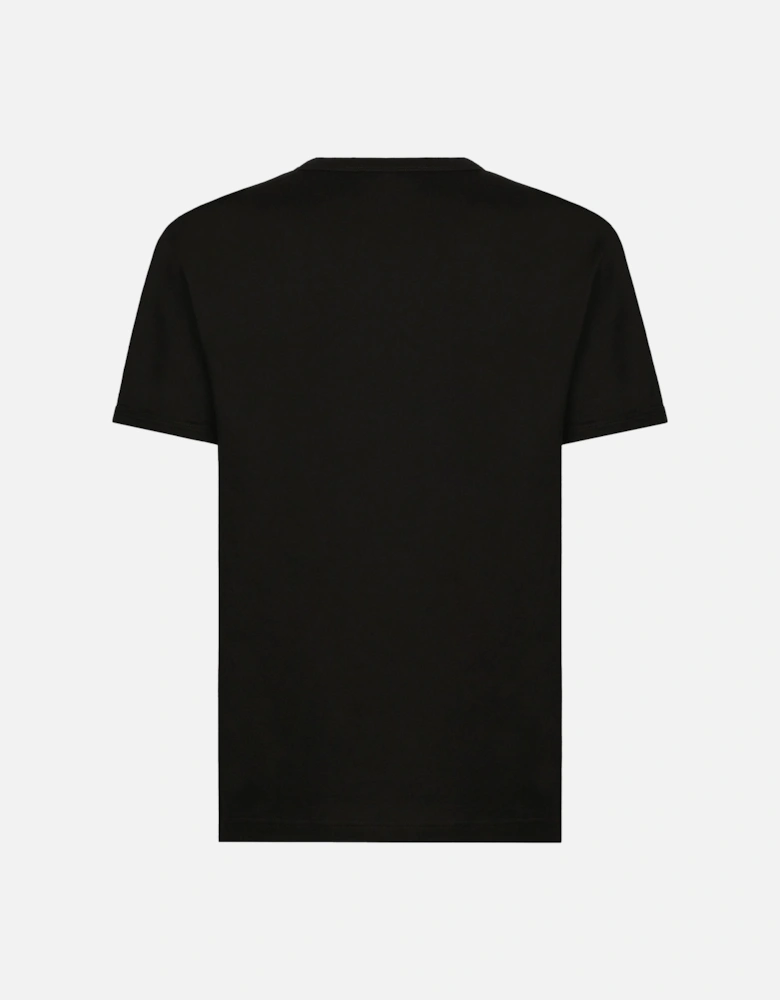 Black Sicily Logo Printed T-Shirt in Black