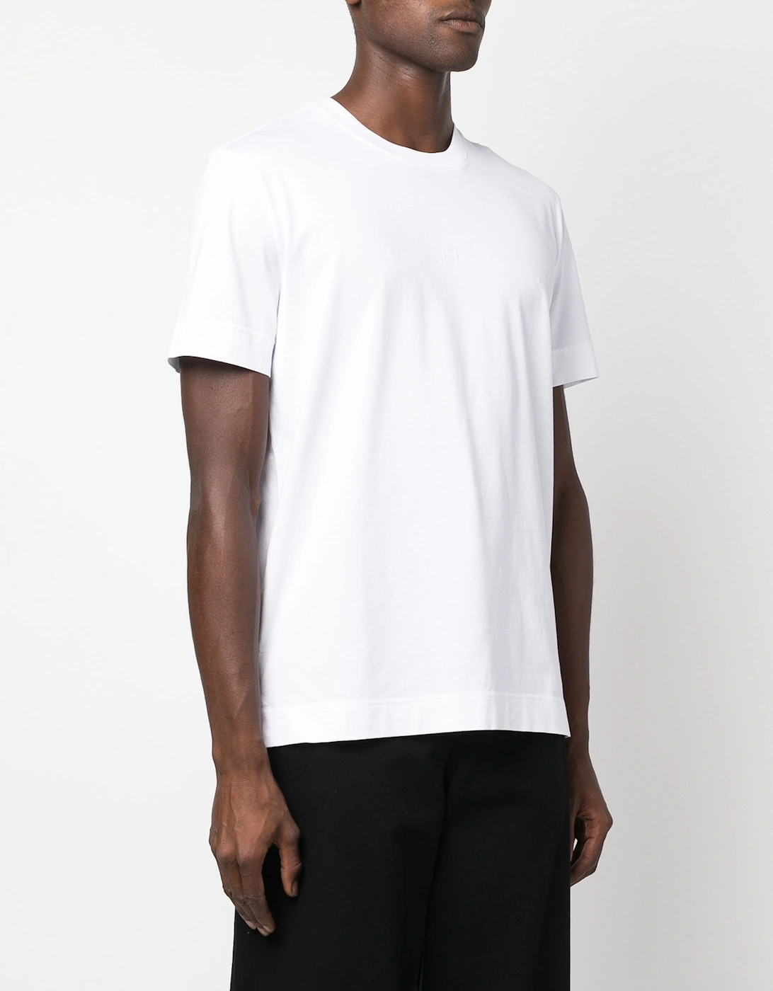 Small 4G Logo Embroidered Oversized T-Shirt in White