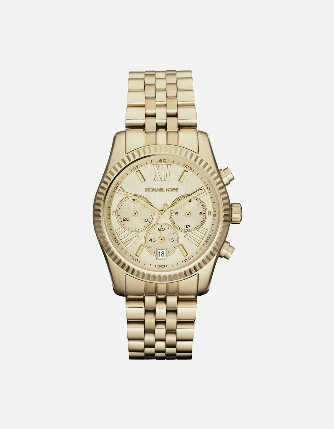 MK5556 Lexington Chronograph Champagne Dial Gold Pvd Ladies Watch, 6 of 5