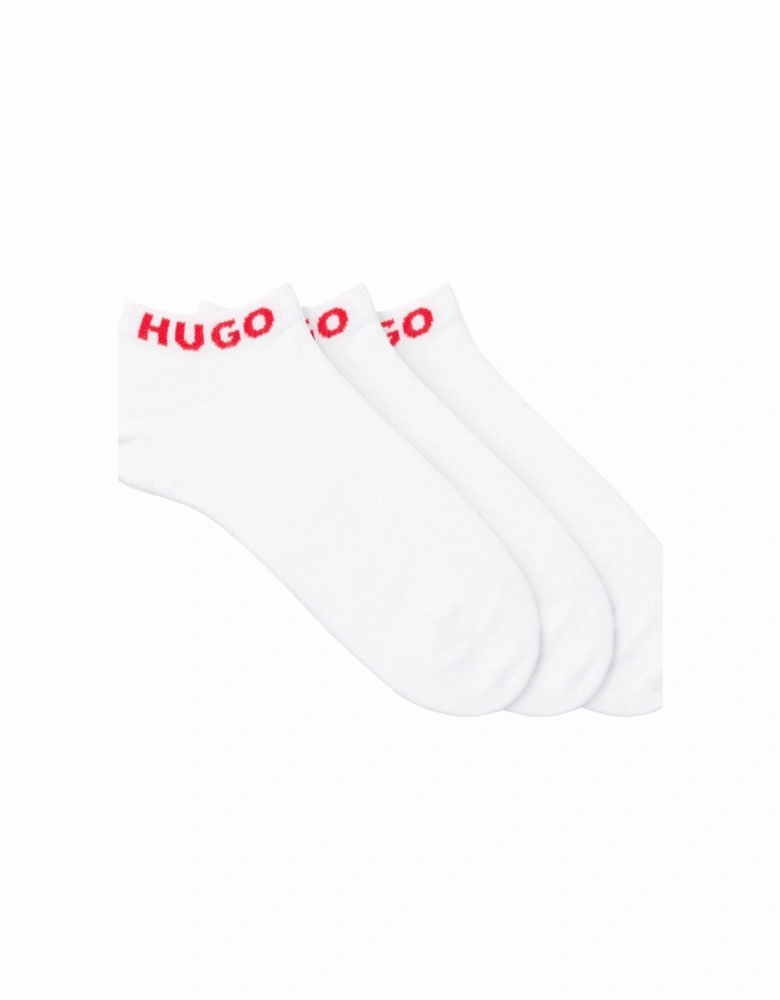 3-Pack Classic Logo Women's Trainer Socks, White