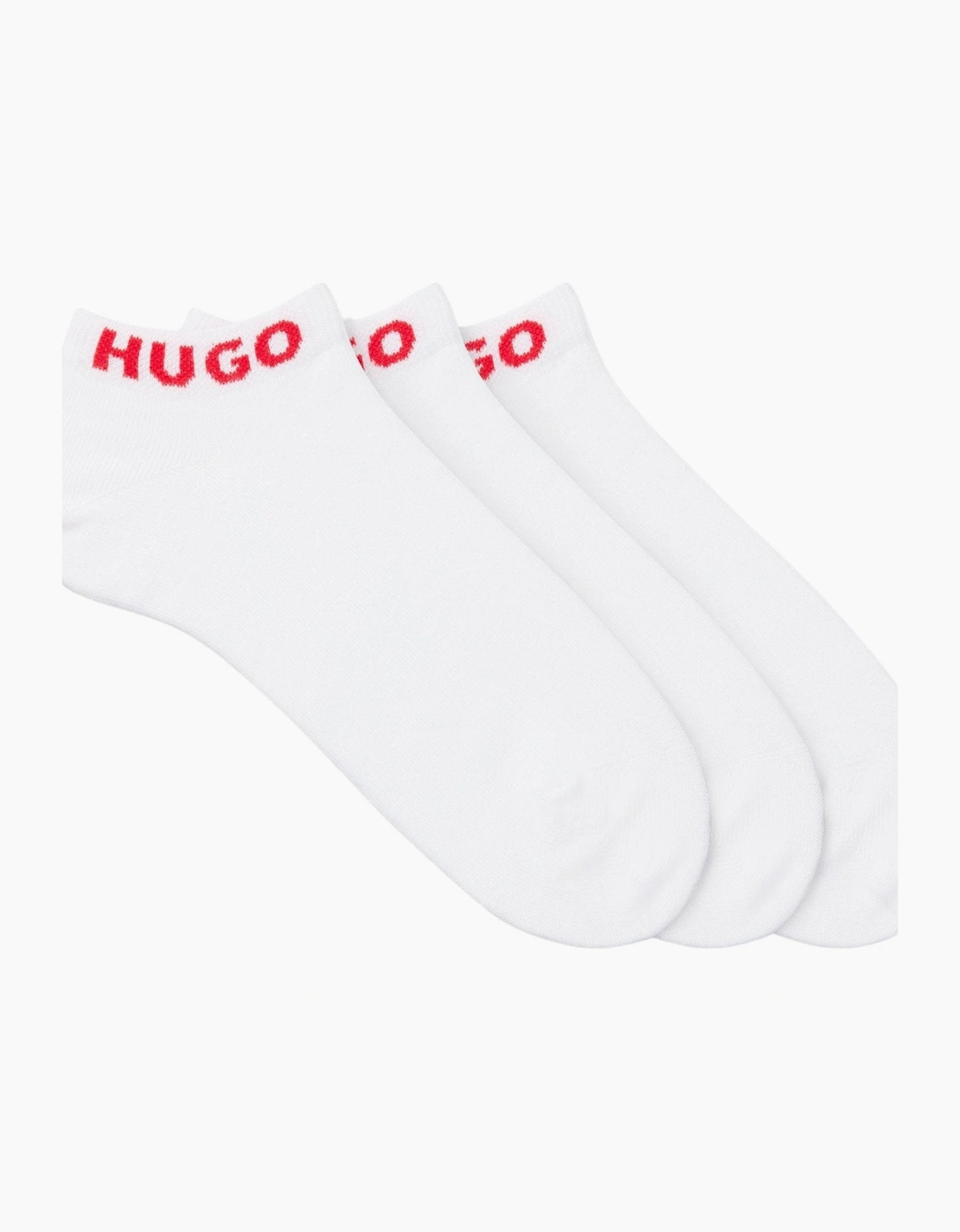 Hugo Boss Women's White 3-Pack Classic Logo Trainer Socks, - Size: 6/6.5/7/7.5/8/8.5/9