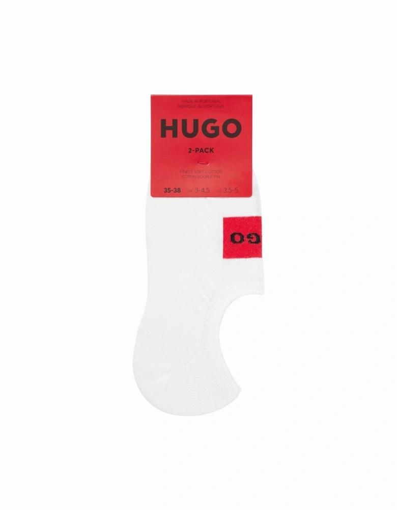 2-Pack Red Label No-Show Women's Socks, White