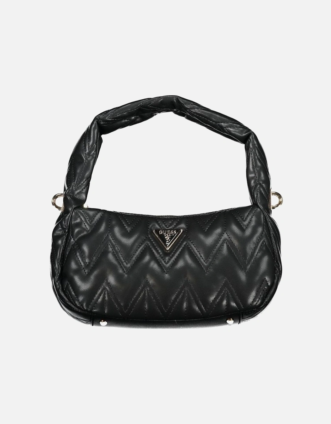 Leather Quilted Chain Shoulder Bag Women - Black Handbags, 4 of 3