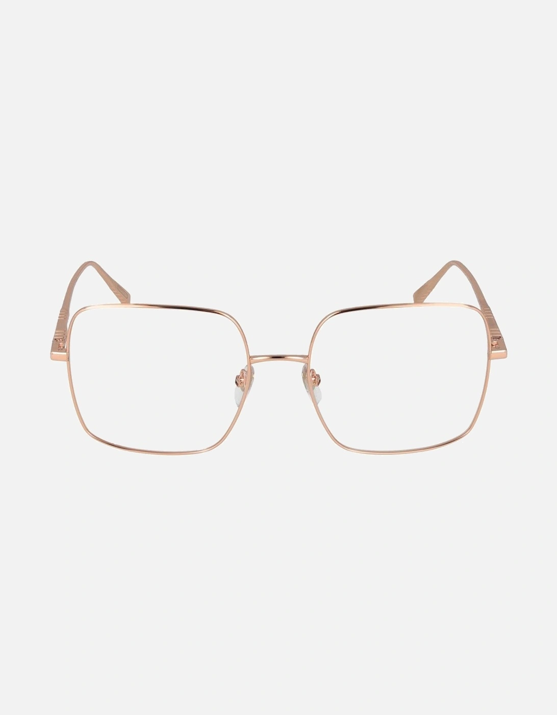Rose Gold Titanium Full-Rim Square Glasses Women Frames