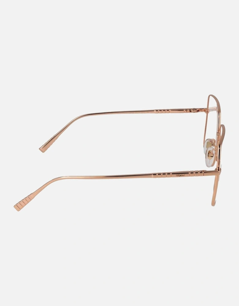 Rose Gold Titanium Full-Rim Square Glasses Women Frames