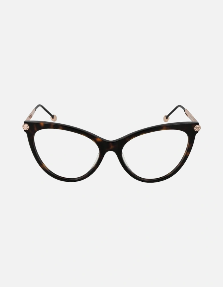 Cat Eye Full-Rim Sunglasses with Demo Lenses Women - Brown Frames