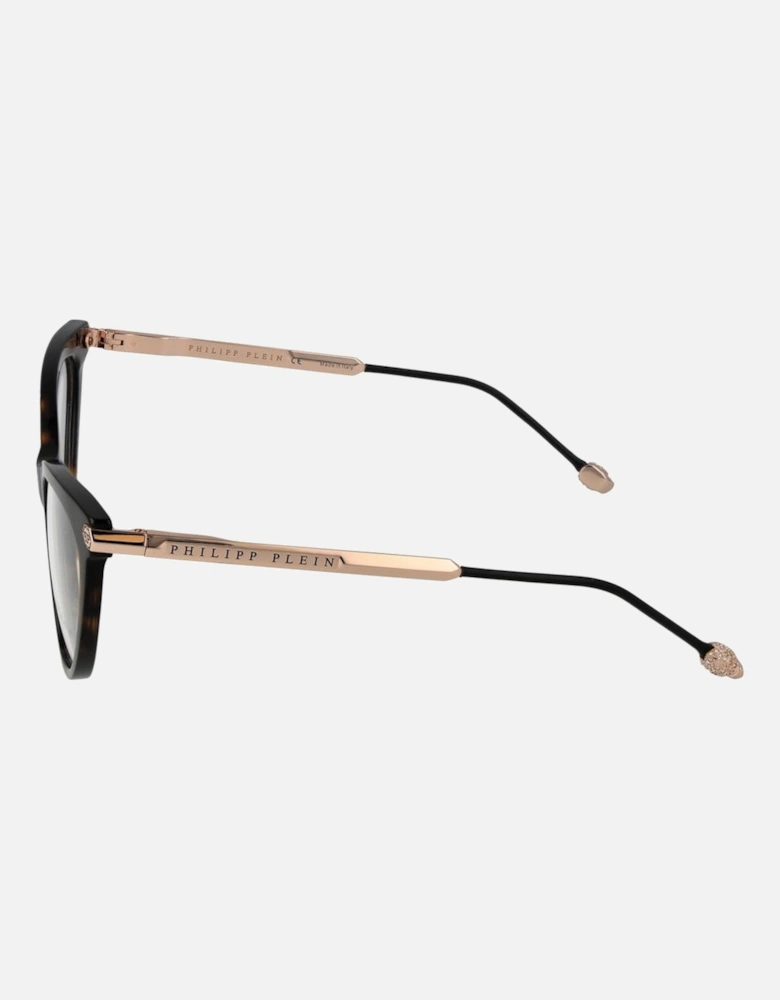 Cat Eye Full-Rim Sunglasses with Demo Lenses Women - Brown Frames