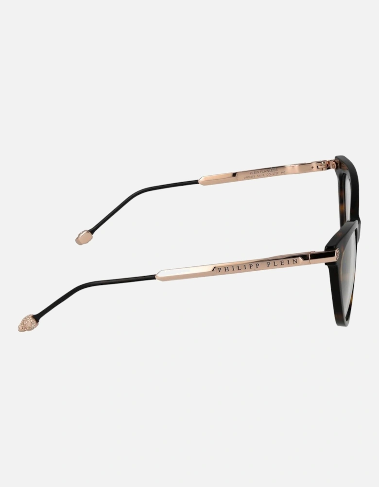 Cat Eye Full-Rim Sunglasses with Demo Lenses Women - Brown Frames