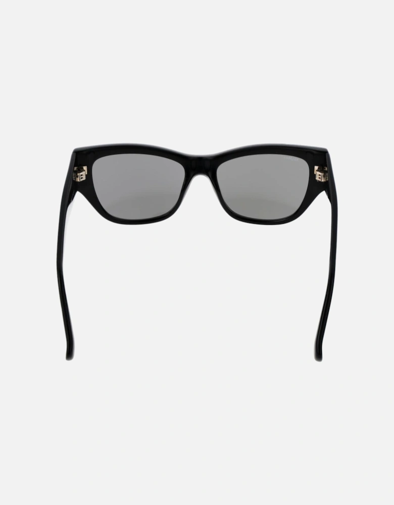 Cat Eye Full-Rim Mirrored Sunglasses Women - Black