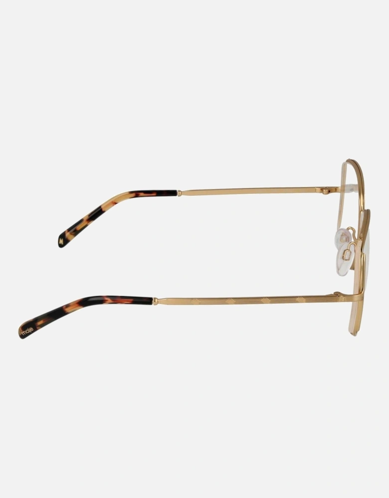Square Full-Rim Stainless Steel Glasses Women - Gold Frames