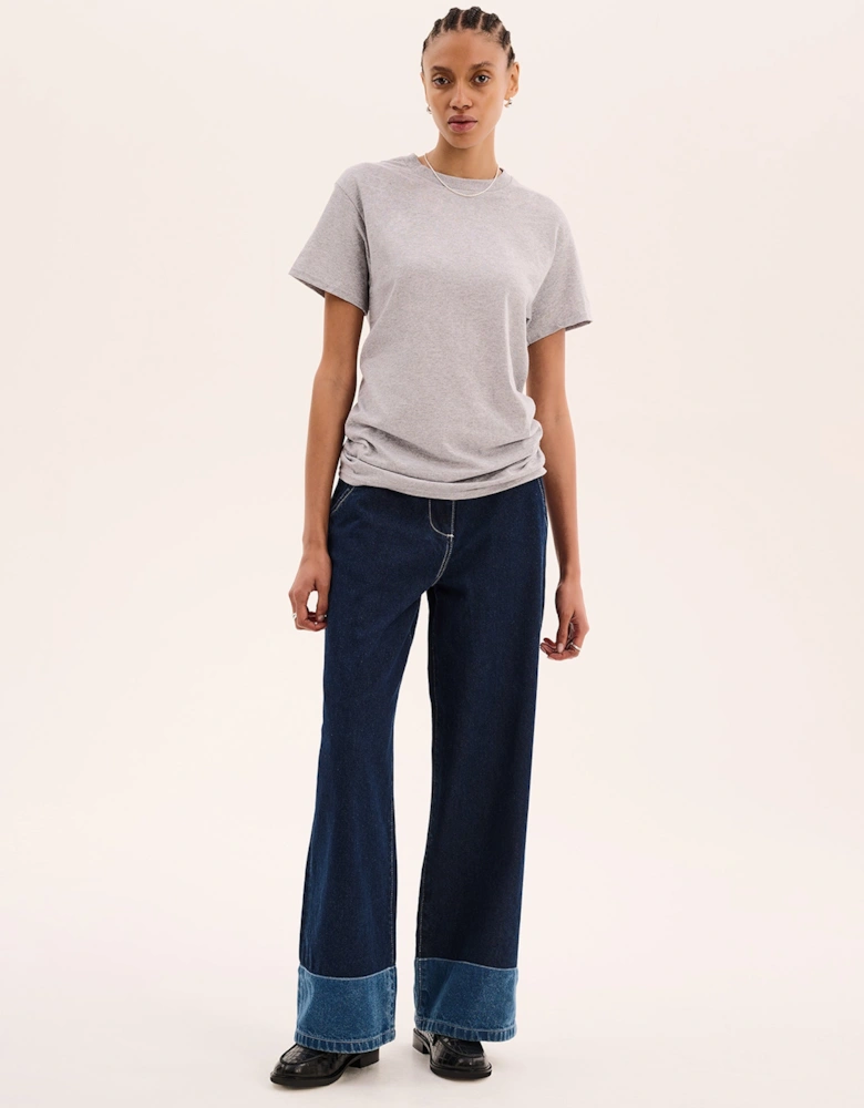 Jack Boyfriend Tee in Grey marl