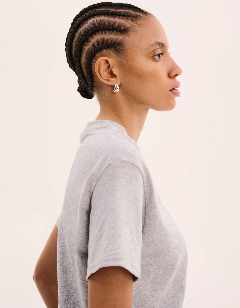 Jack Boyfriend Tee in Grey marl