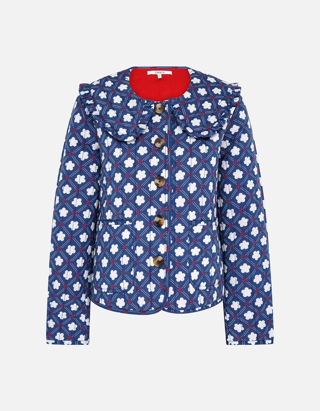 Peggy Quilted Jacket in Floral Check