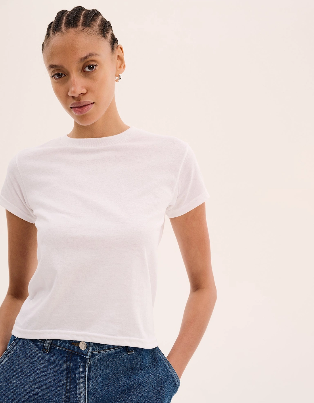 Jill Baby Tee in White