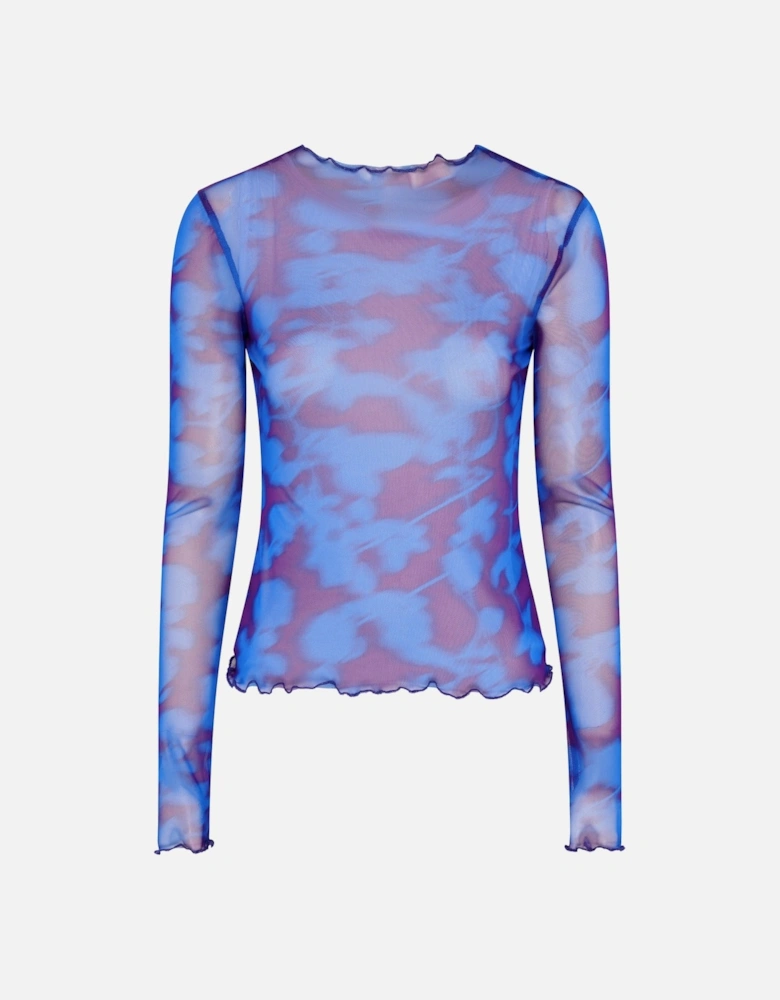 Lorrie Top in Winter Blurred Floral Print Multi