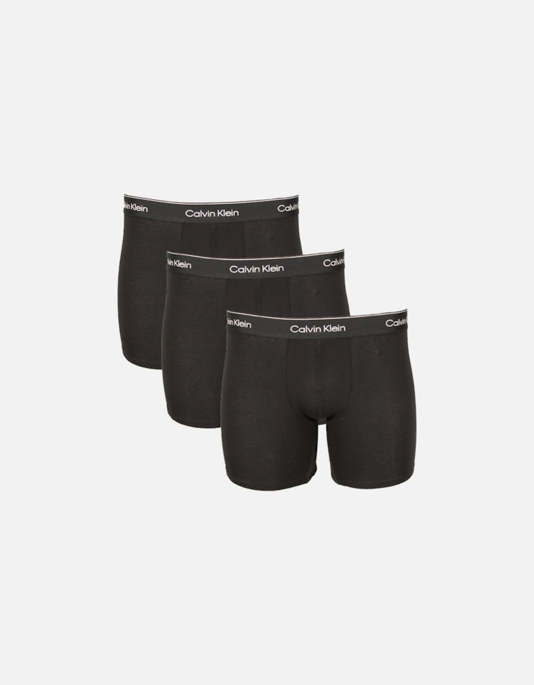 3-Pack Modern Cotton Boxer Briefs, Black