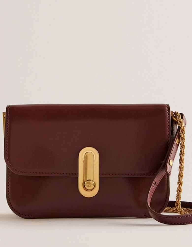 Kkaysa Polished Leather Small Crossbody Bag