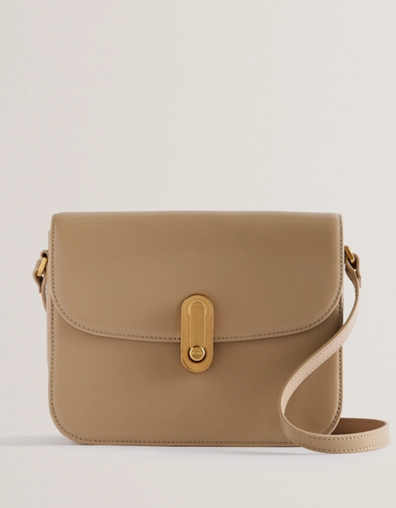 Kkayli Polished Leather Satchel Bag