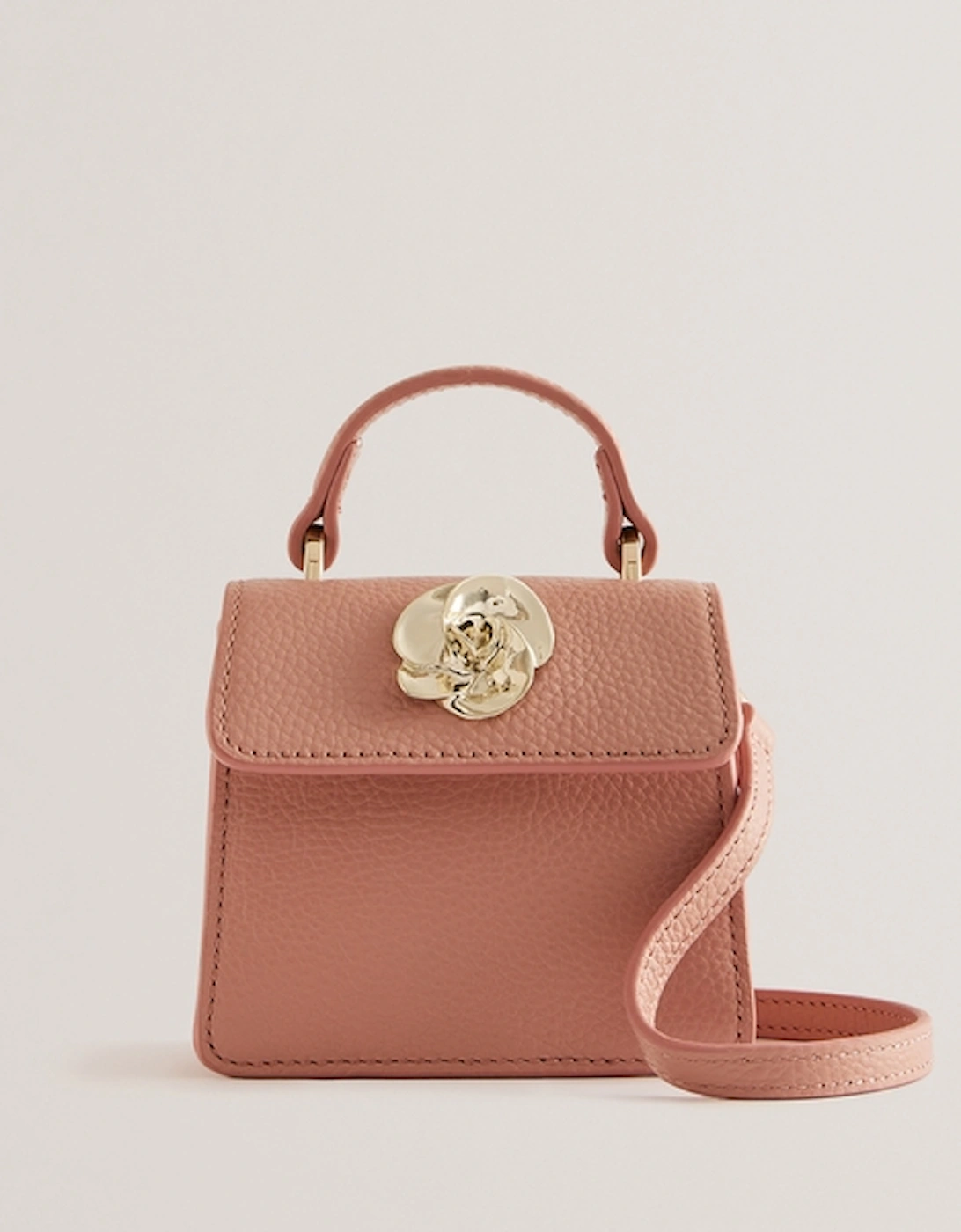 Roslie Rose Pebble-Grain Leather Mini Bag, 2 of 1