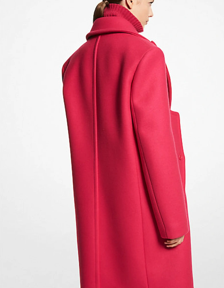 Wool Melton Slit Sleeve Coat