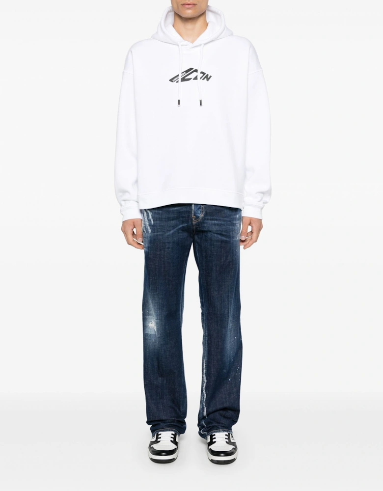 Icon Relax Fit Hoodie White