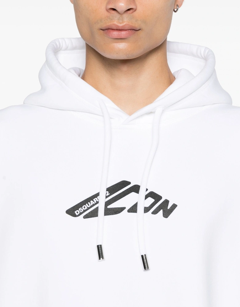 Icon Relax Fit Hoodie White