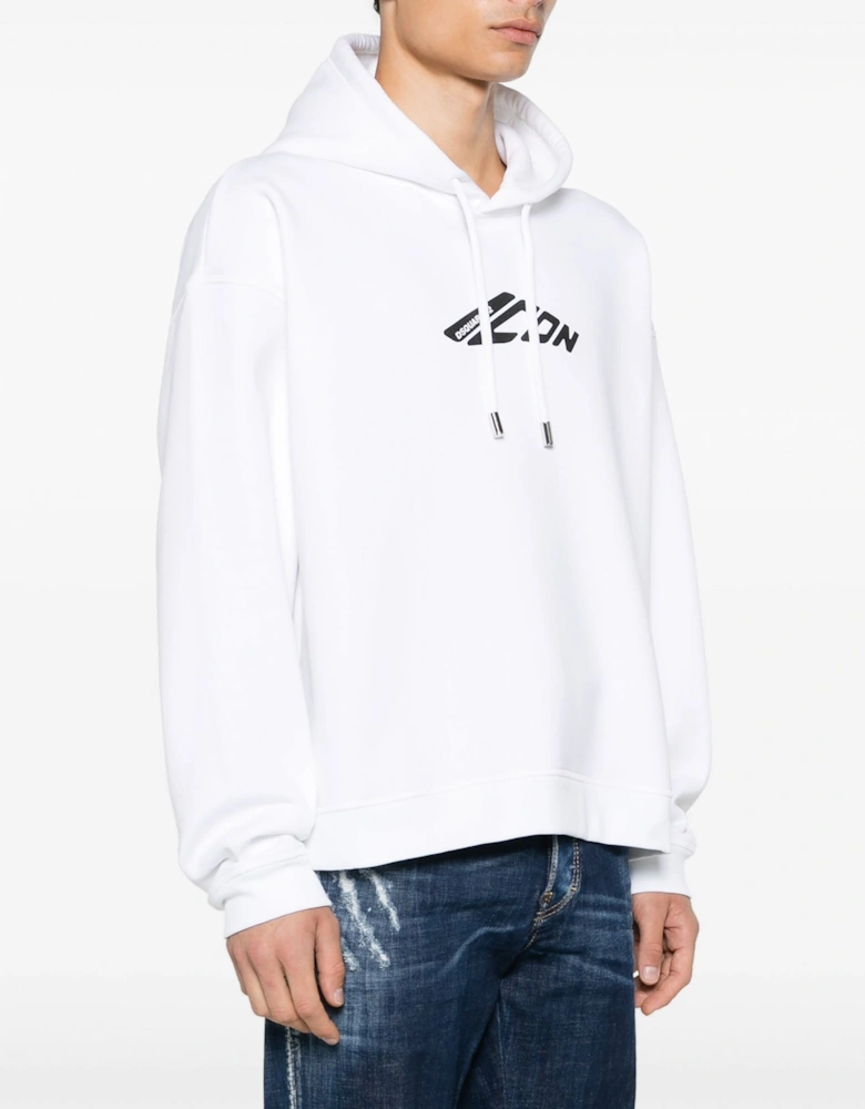 Icon Relax Fit Hoodie White