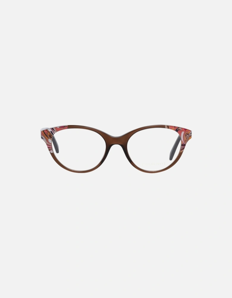 Full-Rim Brown Plastic Frame Sunglasses with Spring Hinge Women