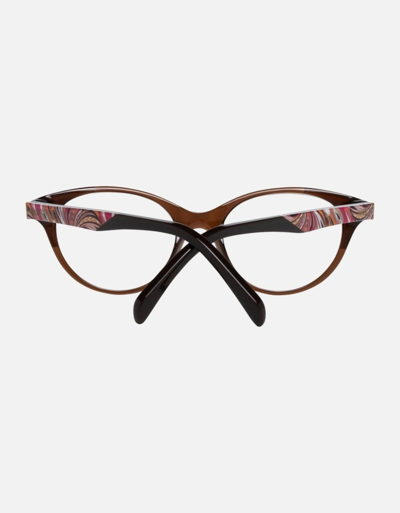 Full-Rim Brown Plastic Frame Sunglasses with Spring Hinge Women