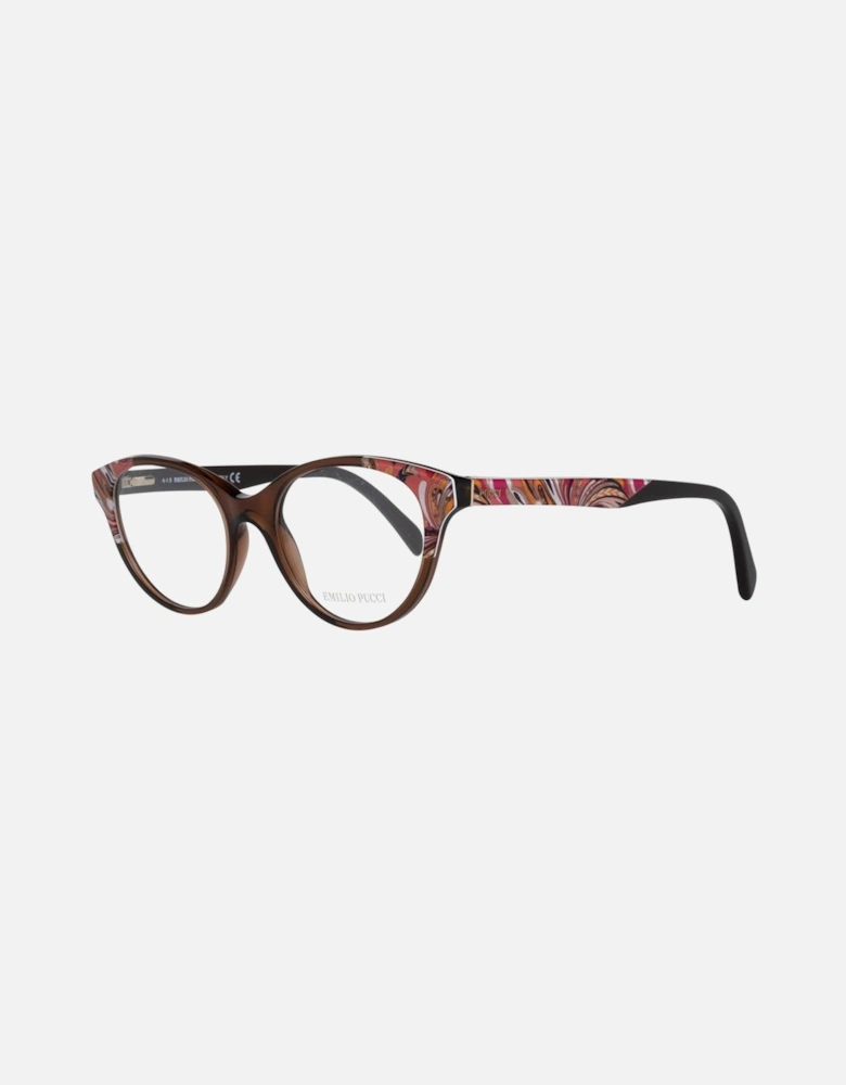 Full-Rim Brown Plastic Frame Sunglasses with Spring Hinge Women