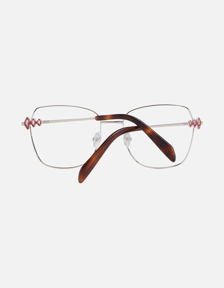 Full-Rim Metal Square Frame Glasses Women - Rose Gold