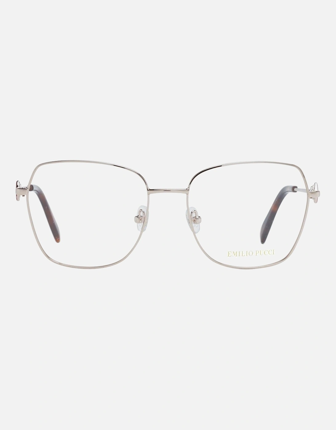 Full-Rim Metal Square Frame Glasses Women - Rose Gold