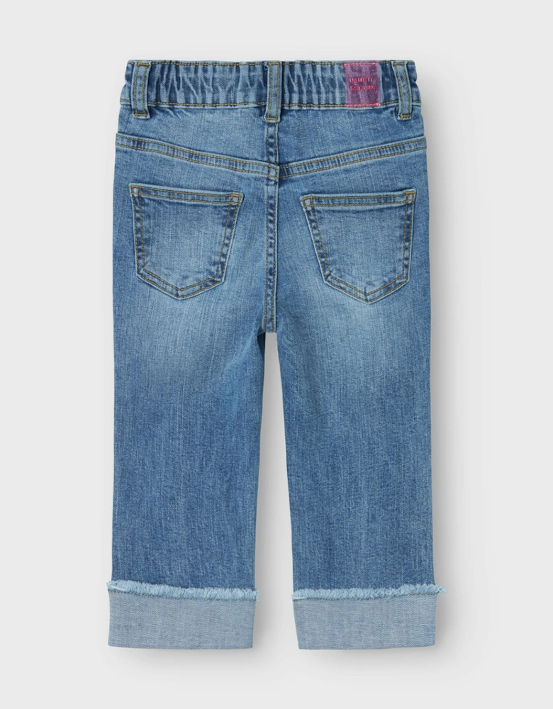 Mini Rose Straight Jeans Medium Blue Denim