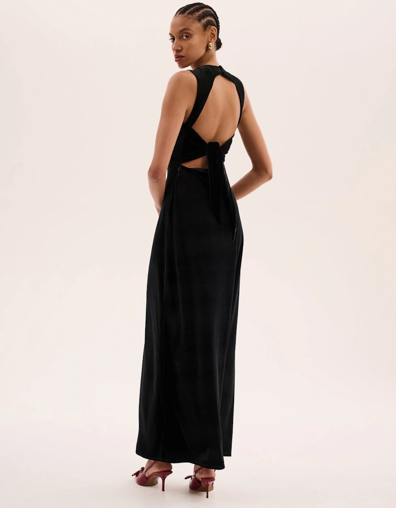 Nova Velvet Dress in Black