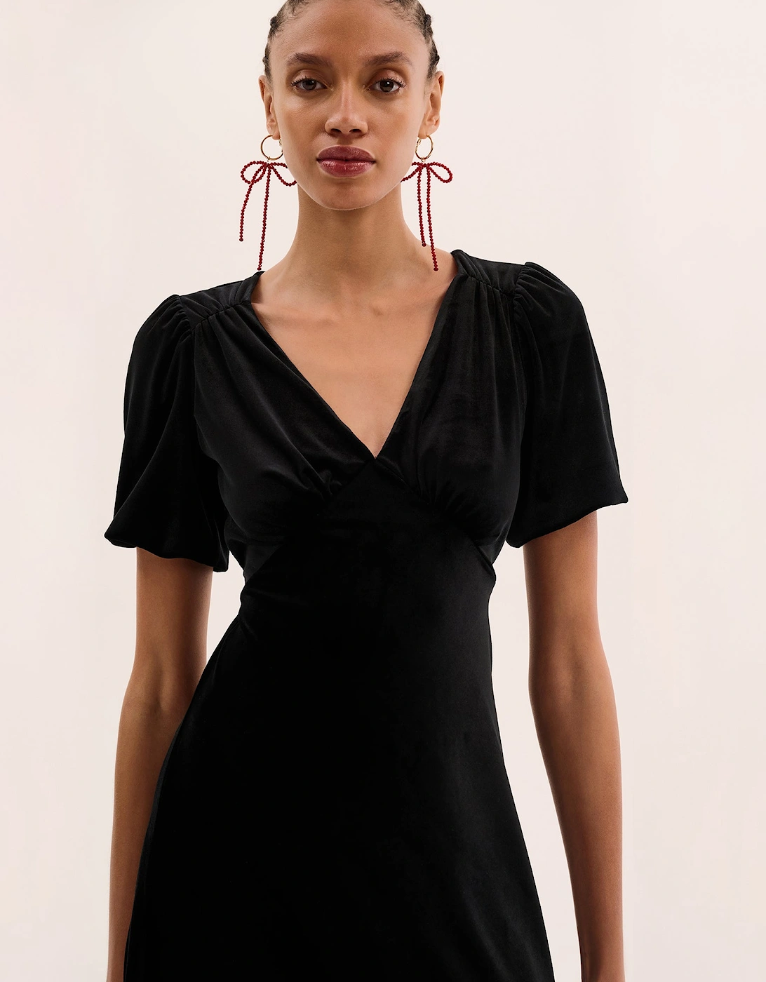 Rosie Velvet Dress in Black