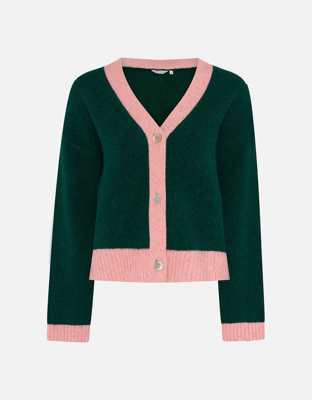 Henni Cardigan in Green and Pink