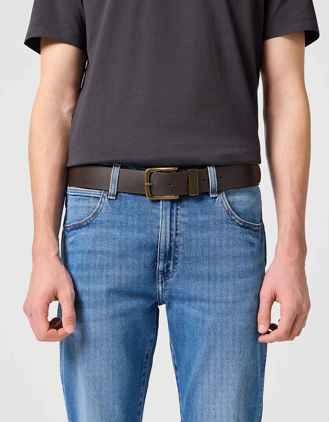 Wrangler Men's Brown Metal Loop Belt - : Size 95