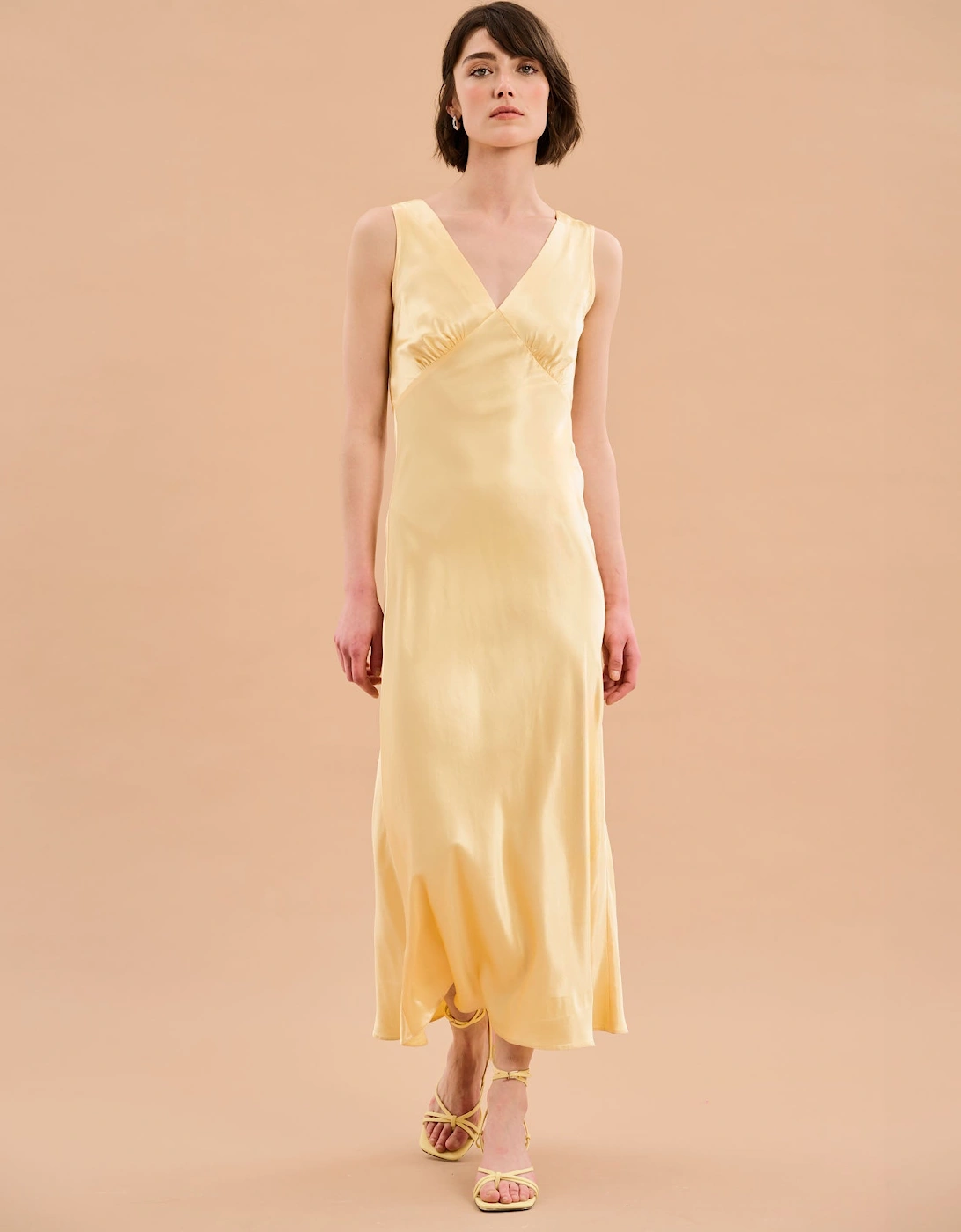 Omnes Women's Tan Iris Maxi Dress In Yellow - : Size 12