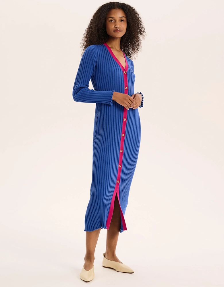 Selma Colour Block Dress in Cobalt