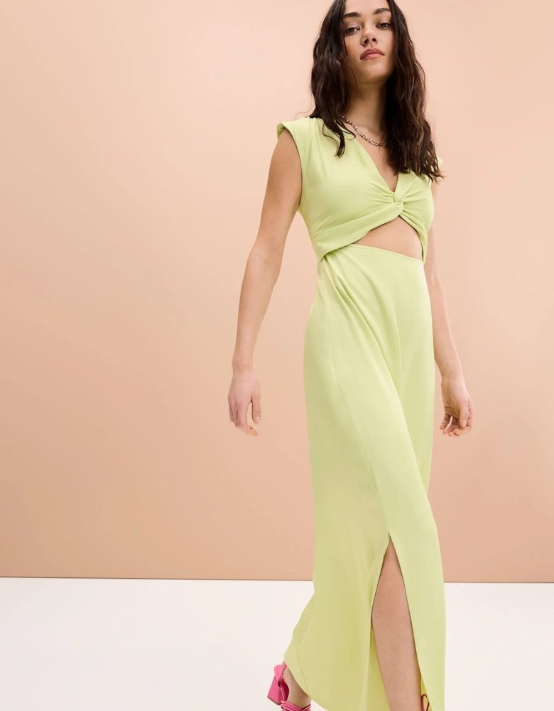 Marin Twist Front Dress in Lime